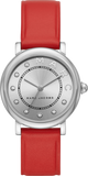 Marc Jacobs Roxy Silver Dial Red Leather Strap Watch for Women - MJ1632 Buy Now By Marc Jacobs