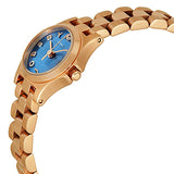 Marc Jacobs Henry Dinky Blue Dial Rose Gold Steel Strap Watch for Women - MBM3204 Buy Now By Marc Jacobs