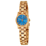 Marc Jacobs Henry Dinky Blue Dial Rose Gold Steel Strap Watch for Women - MBM3204 Buy Now By Marc Jacobs