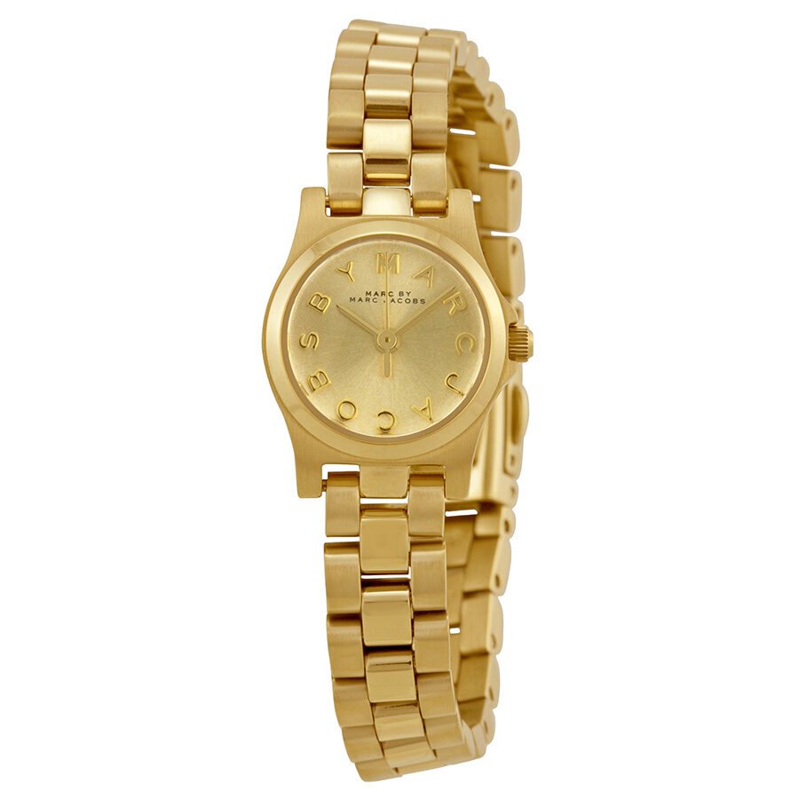 Marc Jacobs Henry Dinky Gold Dial Gold Steel Strap Watch for Women - MBM3199 Buy Now By Marc Jacobs