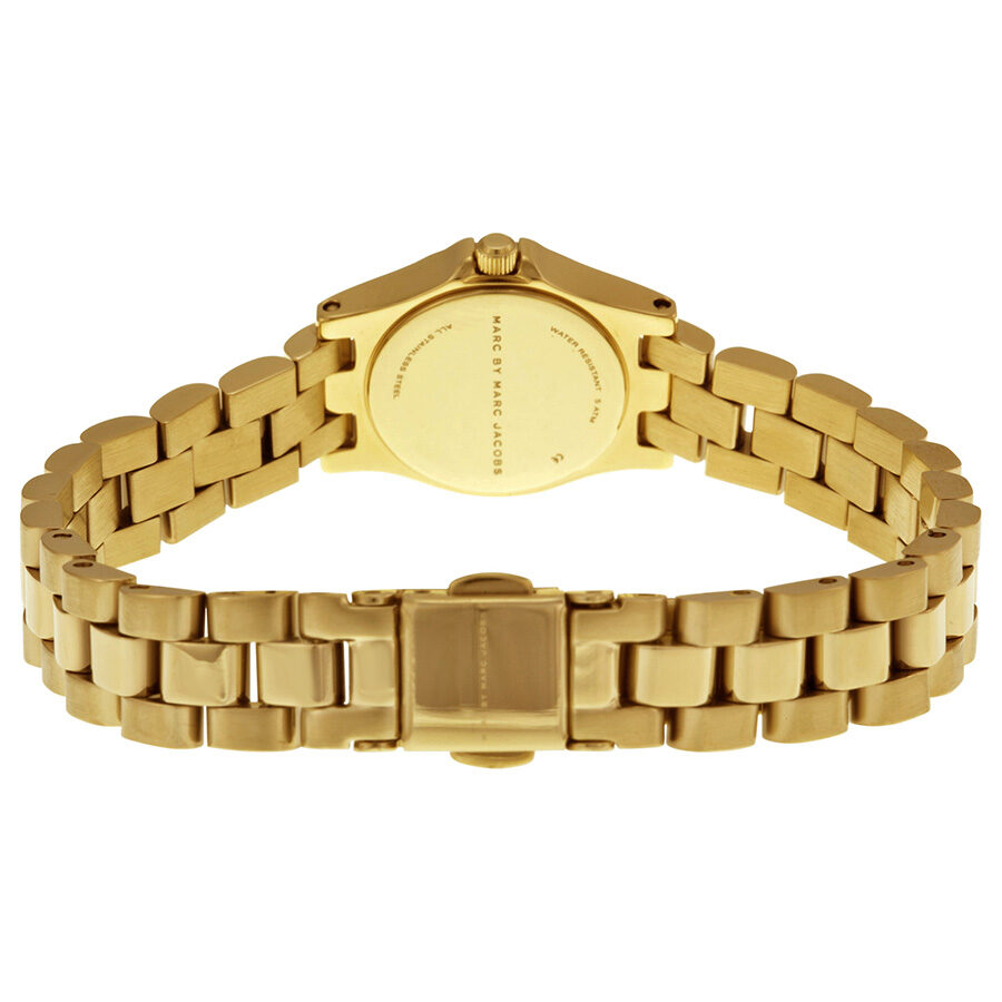 Marc Jacobs Henry Dinky Gold Dial Gold Steel Strap Watch for Women - MBM3199 Buy Now By Marc Jacobs