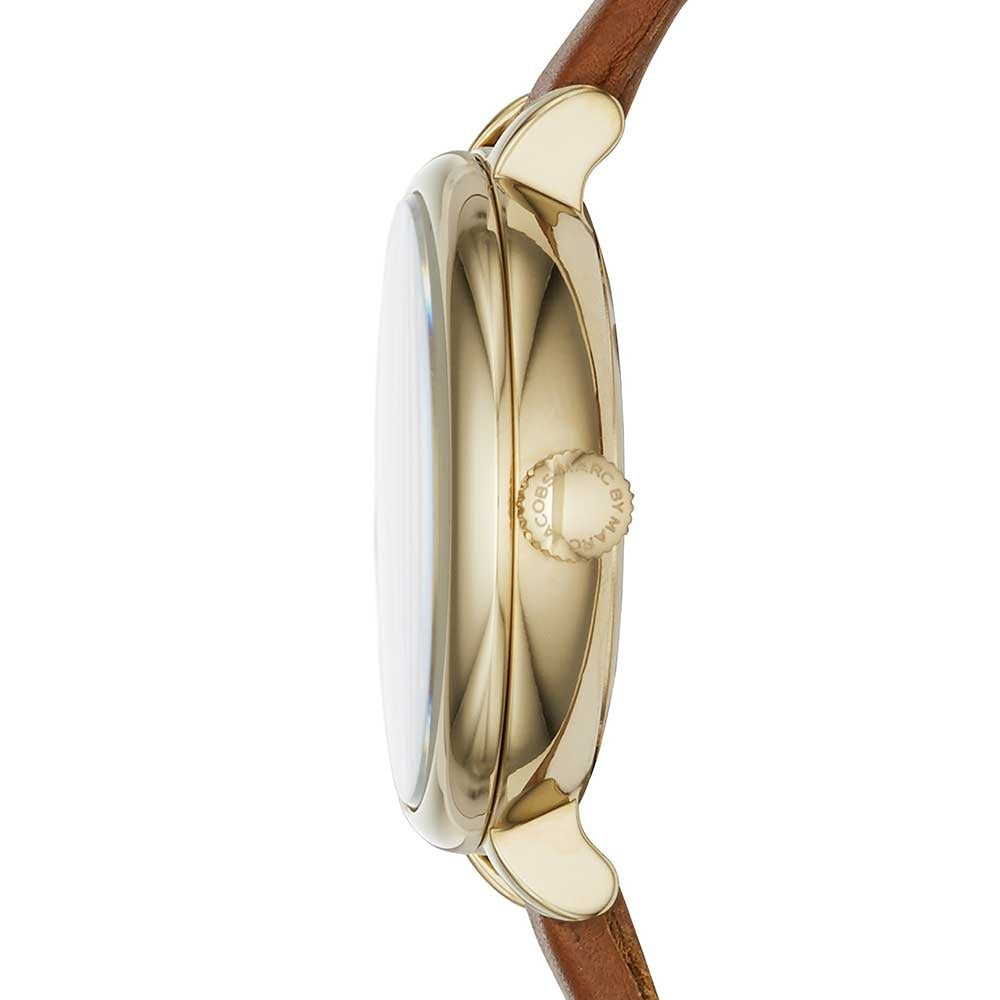 Marc Jacobs Sally White Dial Brown Leather Strap Watch for Women - MBM1351 Buy Now By Marc Jacobs