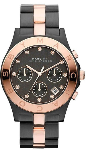Marc Jacobs Blade Chronograph Grey Dial Two Tone Steel Strap Watch for Women - MBM3180 Buy Now By Marc Jacobs