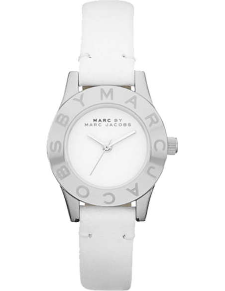 Marc Jacobs Mini Blade White Dial White Leather Strap Watch for Women - MBM1206 Buy Now By Marc Jacobs