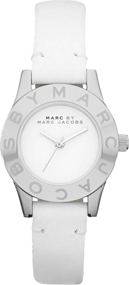 Marc Jacobs Mini Blade White Dial White Leather Strap Watch for Women - MBM1206 Buy Now By Marc Jacobs