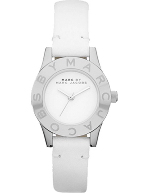 Marc Jacobs Mini Blade White Dial White Leather Strap Watch for Women - MBM1206 Buy Now By Marc Jacobs