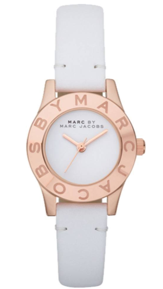 Marc Jacobs Mini Blade White Dial White Leather Strap Watch for Women - MBM1207 Buy Now By Marc Jacobs