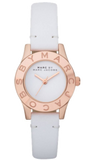 Marc Jacobs Mini Blade White Dial White Leather Strap Watch for Women - MBM1207 Buy Now By Marc Jacobs