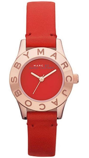 Marc Jacobs Blade Red Dial Red Leather Strap Watch for Women - MBM1210 Buy Now By Marc Jacobs