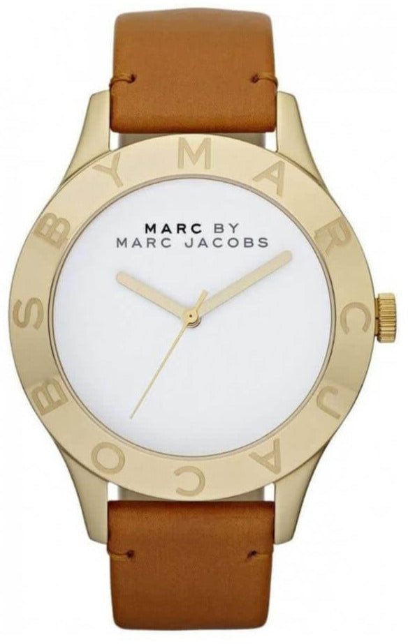 Marc Jacobs Blade White Dial Brown Leather Strap Watch for Women - MBM1218 Buy Now By Marc Jacobs