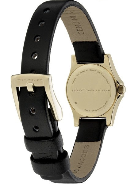 Marc Jacobs Henry Dinky Black Dial Black Leather Strap Watch for Women - MBM1240 Buy Now By Marc Jacobs