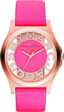 Marc Jacobs Henry Skeleton Pink Dial Pink Leather Strap Watch for Women - MBM1243 Buy Now By Marc Jacobs