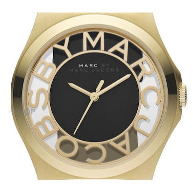 Marc Jacobs Henry Skeleton Black Dial Black Leather Strap Watch for Women - MBM1246 Buy Now By Marc Jacobs