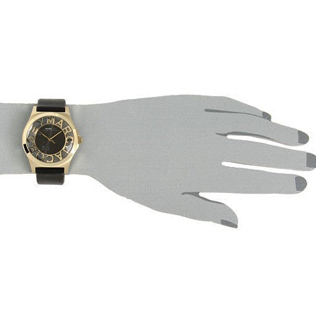 Marc Jacobs Henry Skeleton Black Dial Black Leather Strap Watch for Women - MBM1246 Buy Now By Marc Jacobs