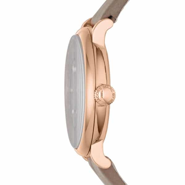 Marc Jacobs Baker Grey Dial Grey Leather Strap Watch for Women - MBM1266 Buy Now By Marc Jacobs