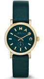 Marc Jacobs Baker Mini Green Dial Green Leather Strap Watch for Women - MBM1272