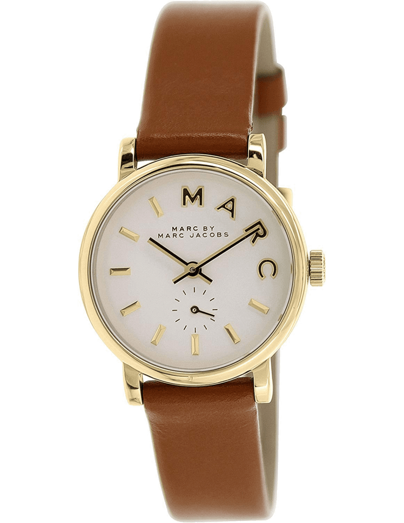 Marc Jacobs Baker White Dial Brown Leather Strap Watch for Women - MBM1317 Buy Now By Marc Jacobs