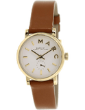 Marc Jacobs Baker White Dial Brown Leather Strap Watch for Women - MBM1317 Buy Now By Marc Jacobs