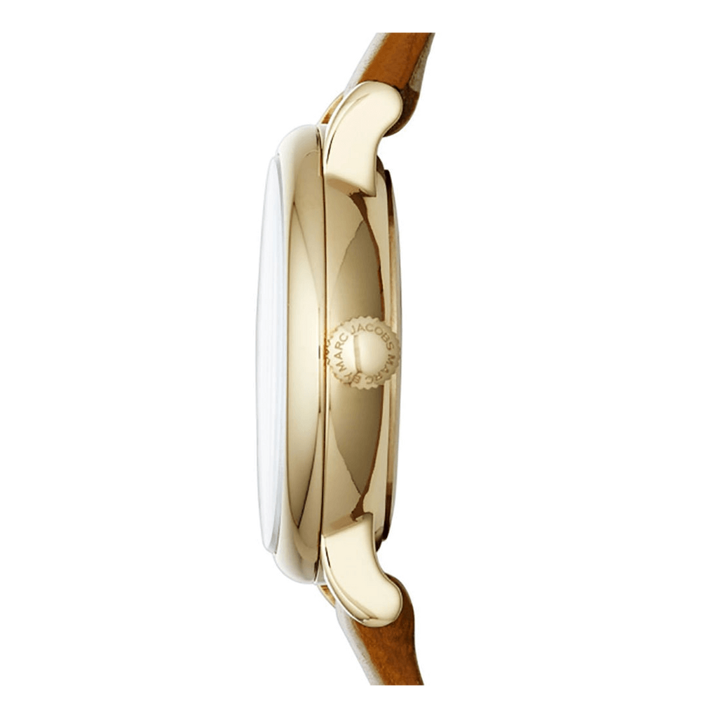 Marc Jacobs Baker White Dial Brown Leather Strap Watch for Women - MBM1317 Buy Now By Marc Jacobs