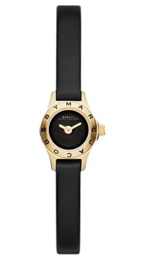 Marc Jacobs Blade Black Dial Black Leather Strap Watch for Women - MBM1345 Buy Now By Marc Jacobs