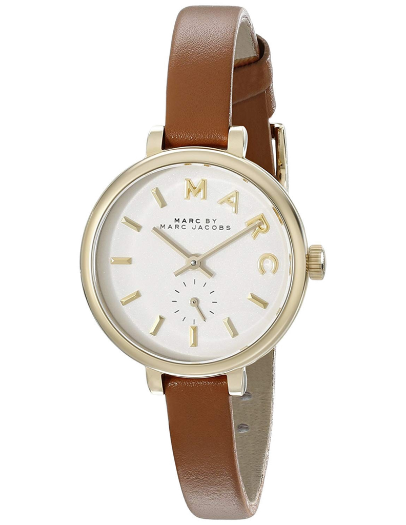 Marc Jacobs Sally White Dial Brown Leather Strap Watch for Women - MBM1351 Buy Now By Marc Jacobs