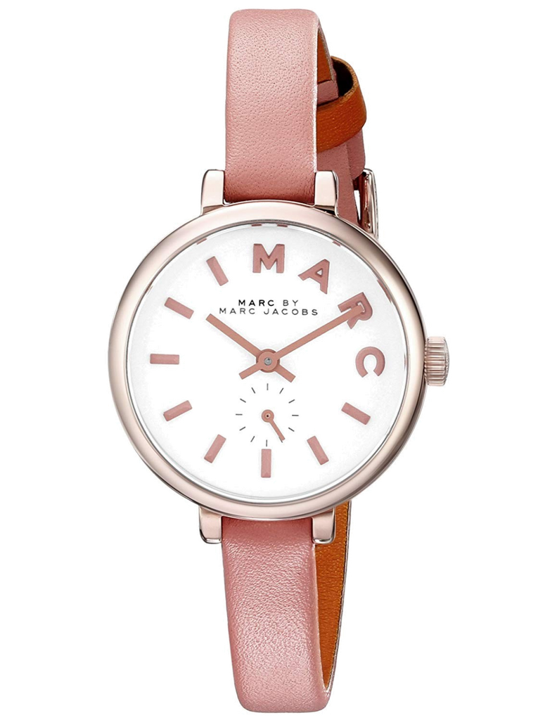Marc Jacobs Sally White Dial Orange Leather Strap Watch for Women - MBM1355 Buy Now By Marc Jacobs