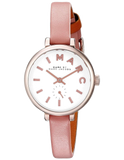 Marc Jacobs Sally White Dial Orange Leather Strap Watch for Women - MBM1355 Buy Now By Marc Jacobs