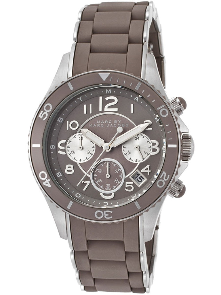 Marc Jacobs Rock Chronograph Grey Dial Grey Silicone Strap Watch for Women - MBM2595 Buy Now By Marc Jacobs