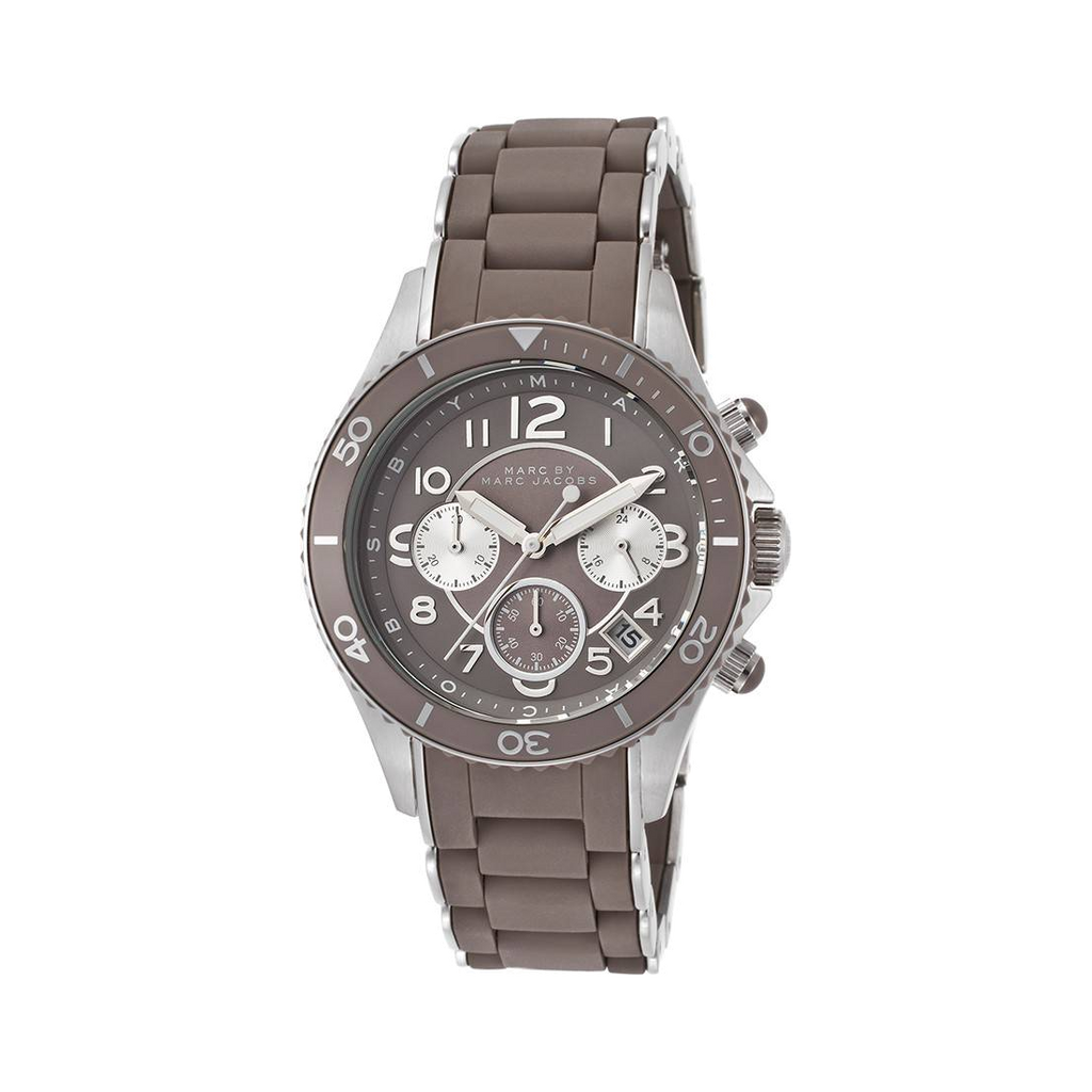 Marc Jacobs Rock Chronograph Grey Dial Grey Silicone Strap Watch for Women - MBM2595 Buy Now By Marc Jacobs