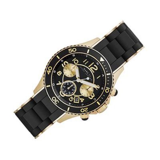 Marc Jacobs Rock Chronograph Black Dial Black Silicone Strap Watch for Women - MBM2598 Buy Now By Marc Jacobs