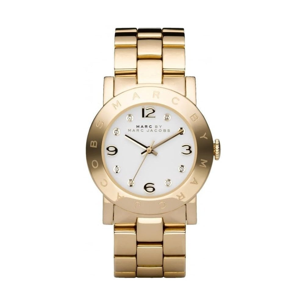 Marc Jacobs Amy White Dial Gold Steel Strap Watch for Women - MBM3056 Buy Now By Marc Jacobs