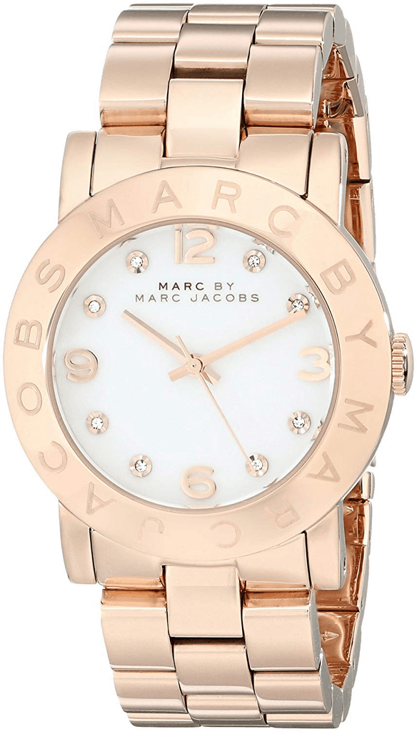 Marc Jacobs Amy White Dial Rose Gold Steel Strap Watch for Women - MBM3077 Buy Now By Marc Jacobs