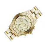 Marc Jacobs Blade Chronograph Gold Dial Gold Steel Strap Watch for Women - MBM3101 Buy Now By Marc Jacobs