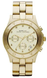 Marc Jacobs Blade Chronograph Gold Dial Gold Steel Strap Watch for Women - MBM3101 Buy Now By Marc Jacobs