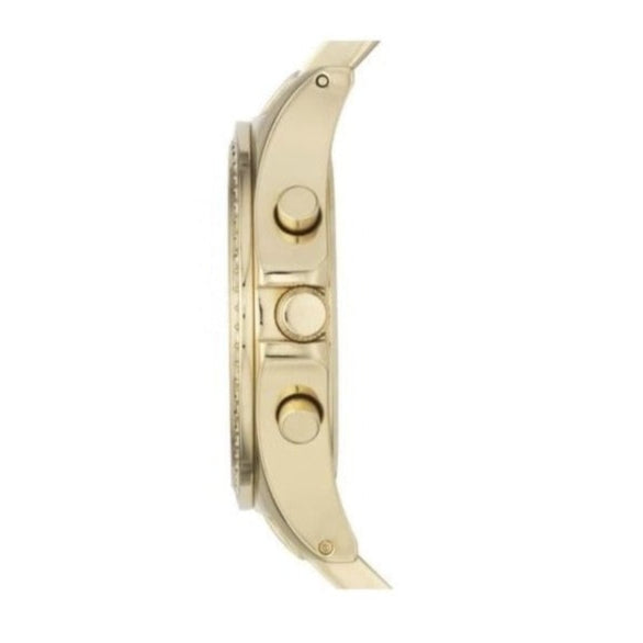Marc Jacobs Henry Chronograph Gold Dial Gold Steel Strap Watch for Women - MBM3105 Buy Now By Marc Jacobs
