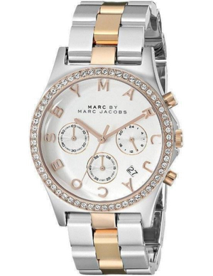 Marc Jacobs Henry Chronograph Silver Dial Two Tone Steel Strap Watch for Women - MBM3106 Buy Now By Marc Jacobs