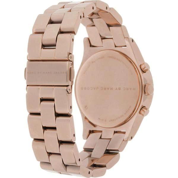 Marc Jacobs Henry Chronograph Rose Gold Dial Rose Gold Steel Strap Watch for Women - MBM3118 Buy Now By Marc Jacobs