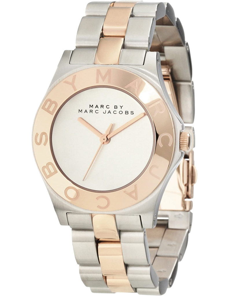 Marc Jacobs Blade Silver Dial Two Tone Steel Strap Watch for Women - MBM3129 Buy Now By Marc Jacobs