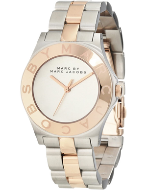 Marc Jacobs Blade Silver Dial Two Tone Steel Strap Watch for Women - MBM3129 Buy Now By Marc Jacobs