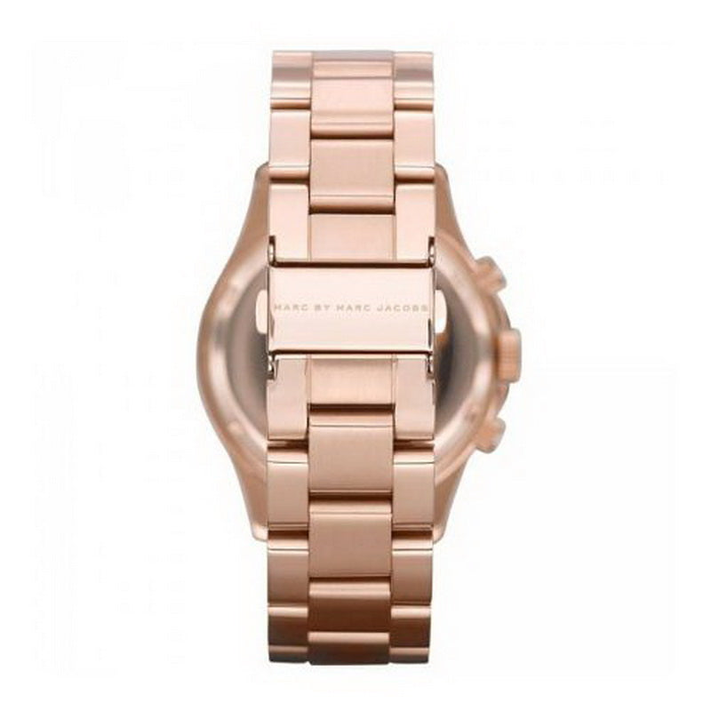 Marc Jacobs Rock Chronograph Rose Gold Dial Rose Gold Steel Strap Watch for Women - MBM3156 Buy Now By Marc Jacobs