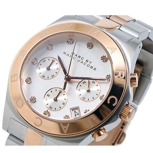 Marc Jacobs Blade Chronograph Silver Dial Two Tone Steel Strap Watch for Women - MBM3178 Buy Now By Marc Jacobs