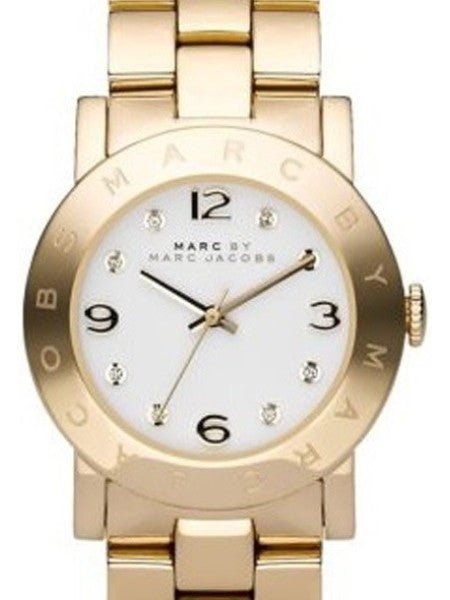 Marc Jacobs Amy White Dial Gold Steel Strap Watch for Women - MBM3182 Buy Now By Marc Jacobs