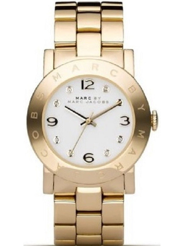 Marc Jacobs Amy White Dial Gold Steel Strap Watch for Women - MBM3182 Buy Now By Marc Jacobs