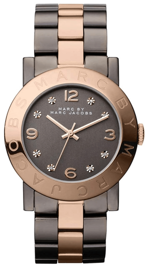 Marc Jacobs Amy Grey Dial Two Tone Steel Strap Watch for Women - MBM3195 Buy Now By Marc Jacobs