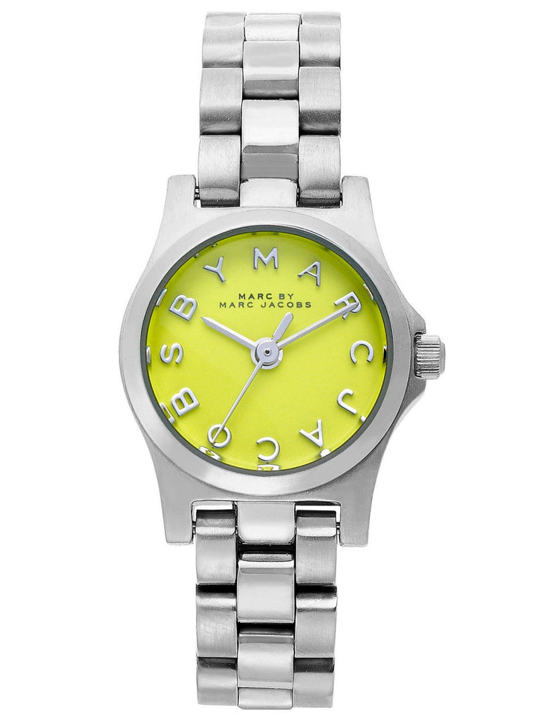 Marc Jacobs Henry Yellow Dial Silver Steel Strap Watch for Women - MBM3201 Buy Now By Marc Jacobs