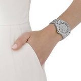 Marc Jacobs Henry Transparent Silver Dial Silver Steel Strap Watch for Women - MBM3205 Buy Now By Marc Jacobs