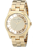 Marc Jacobs Henry Transparent Gold Dial Gold Steel Strap Watch for Women - MBM3206 Buy Now By Marc Jacobs