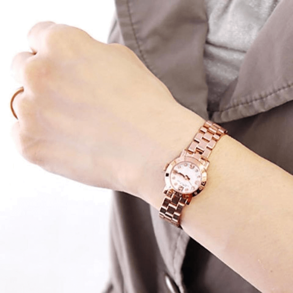 Marc Jacobs Amy White Dial Rose Gold Steel Strap Watch for Women - MBM8613 Buy Now By Marc Jacobs