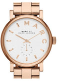 Marc Jacobs Baker White Dial Rose Gold Steel Strap Watch for Women - MBM3248 Buy Now By Marc Jacobs