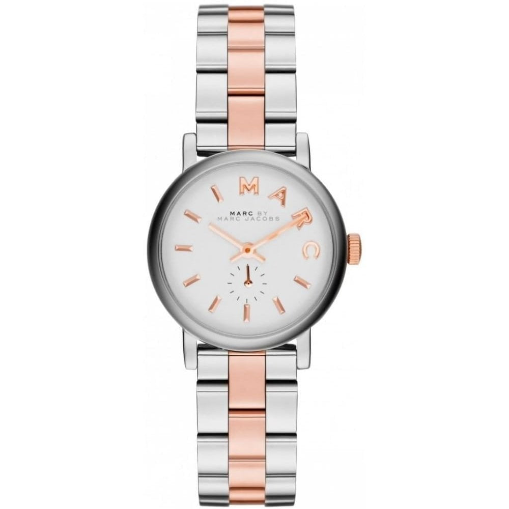 Marc Jacobs Baker White Dial Two Tone Steel Strap Watch for Women - MBM3331 Buy Now By Marc Jacobs